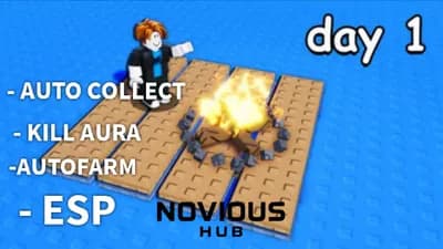 Preview of 🏆 Novious Hub Survive  — On A Raft | AUTO COLLECT FARM  